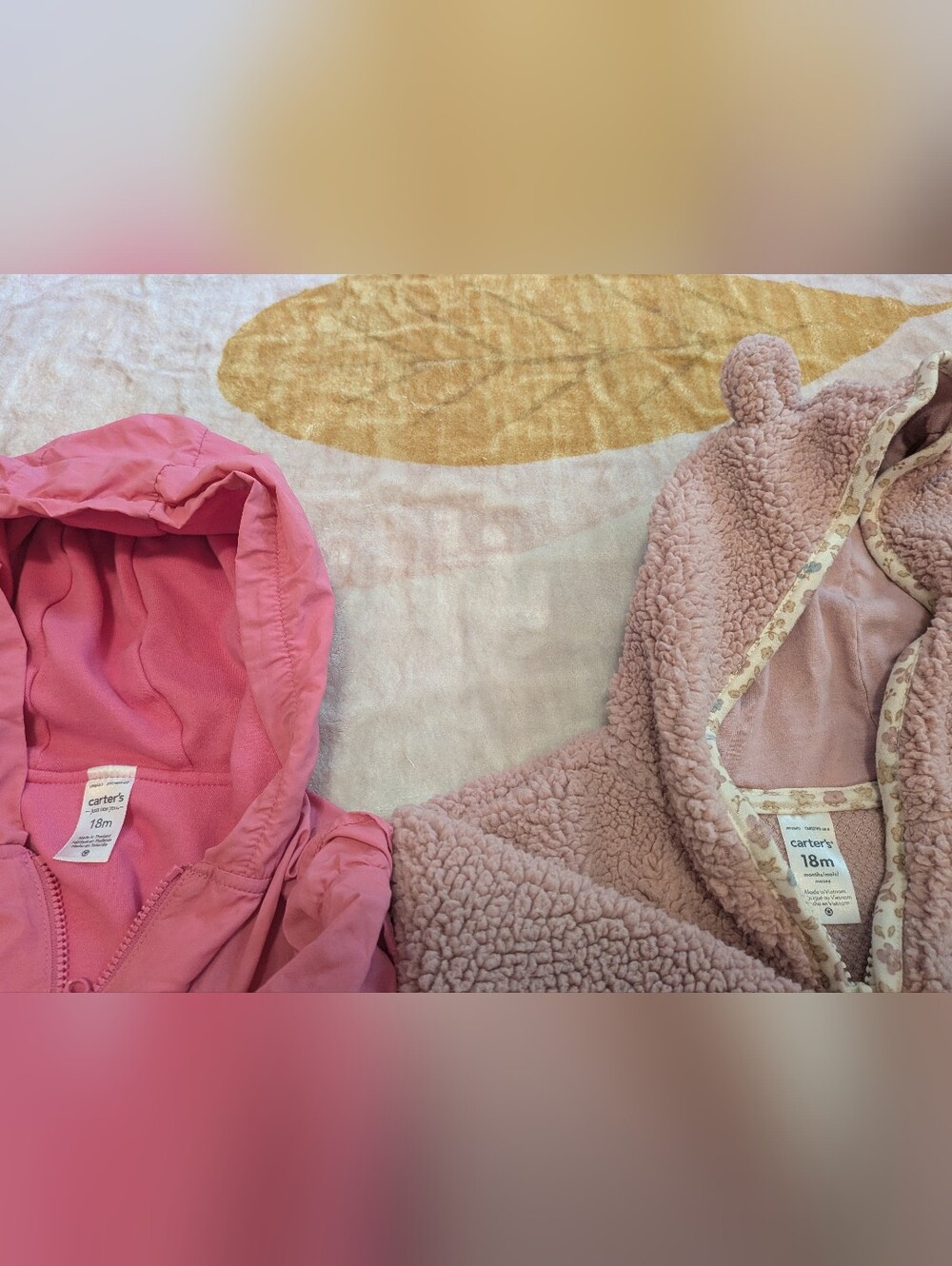 Carters Lightweight Hooded Jackets 18 Month Bundle - Picture 3 of 3